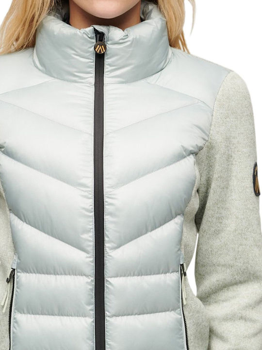 Storm Knit Hybrid Women's Short Lifestyle Jacket for Winter Puritan Grey