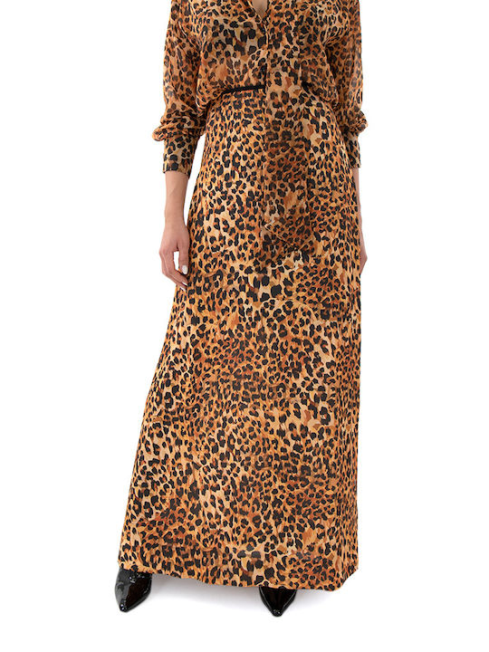 MY T Skirt Maxi Skirt Leopard Yellow-Black