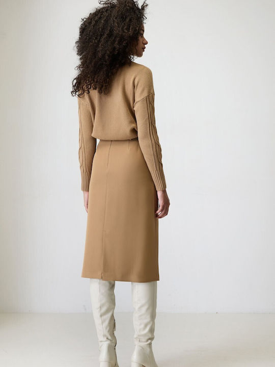 Sarah Lawrence Pencil Skirt Camel