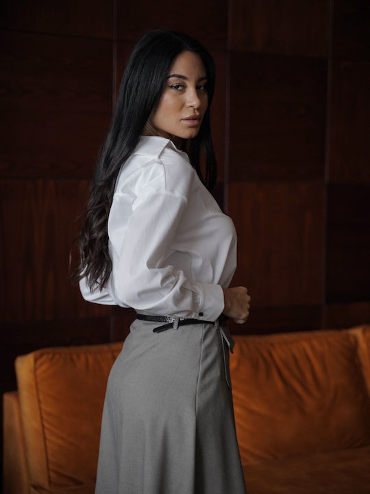Midi Skirt Gray