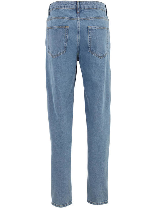Ανδρικό Παντελόνι Τζιν με Loose Straight Εφαρμογή Mid Blue