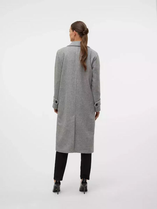 Vero Moda Women's Wool Long Coat grey