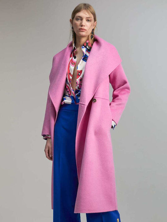 Wolle Damen ROZ Mantel mit Gürtel