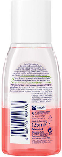 Nivea Micellar Water Waterproof Makeup Remover Face 125ml