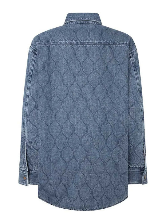 Women's Denim Long Sleeve Shirt Denim