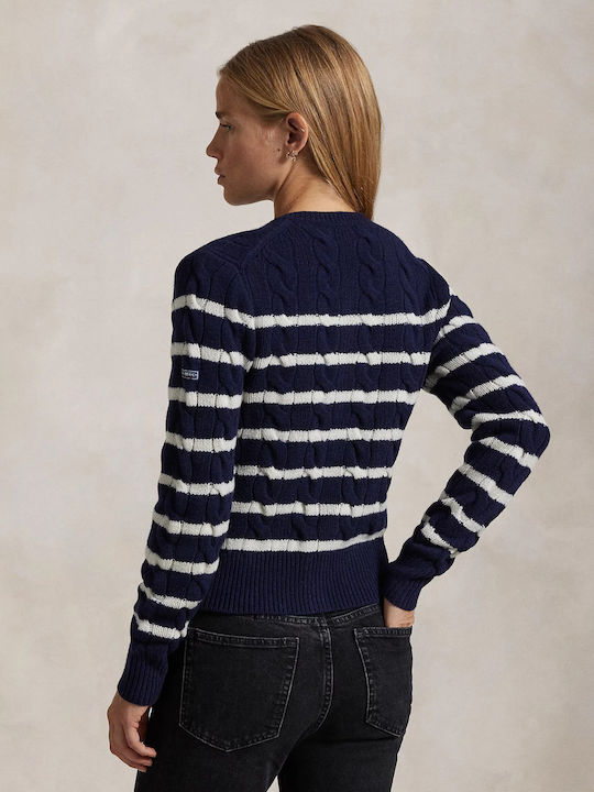 Ralph Lauren Дамска плетена жилетка Hunter Navy, Cream