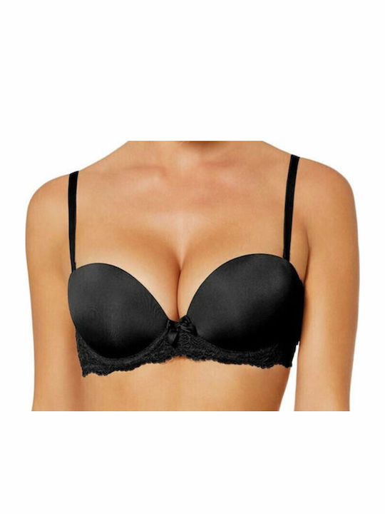 Balconette Black Σουτιέν Push Up