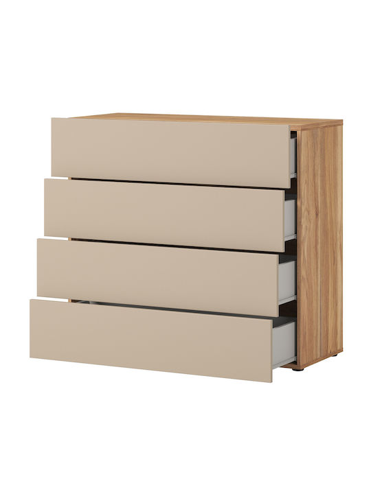 Shizen Wooden Chest of Drawers Black 100x40.5x91cm