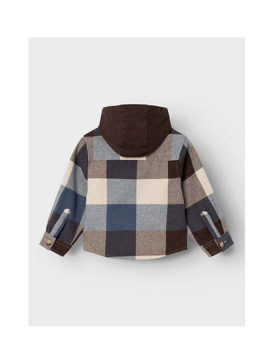 Name It Kids Casual Jacket with Hood Blue-brown Blue