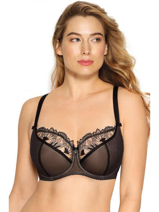 Gaia Semi Padded Beatrice Bra Black