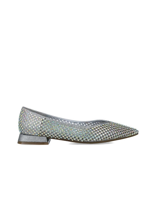 Menbur Synthetic Leather Silver Low Heels