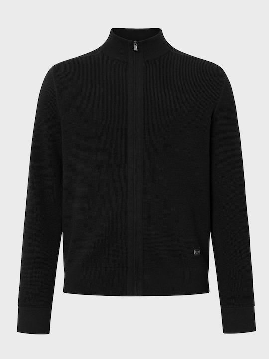 Joop! Men's Knitted Cardigan with Zipper Black