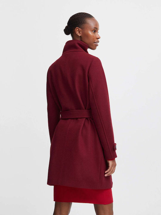 B.Younq Women's Coat Burgundy