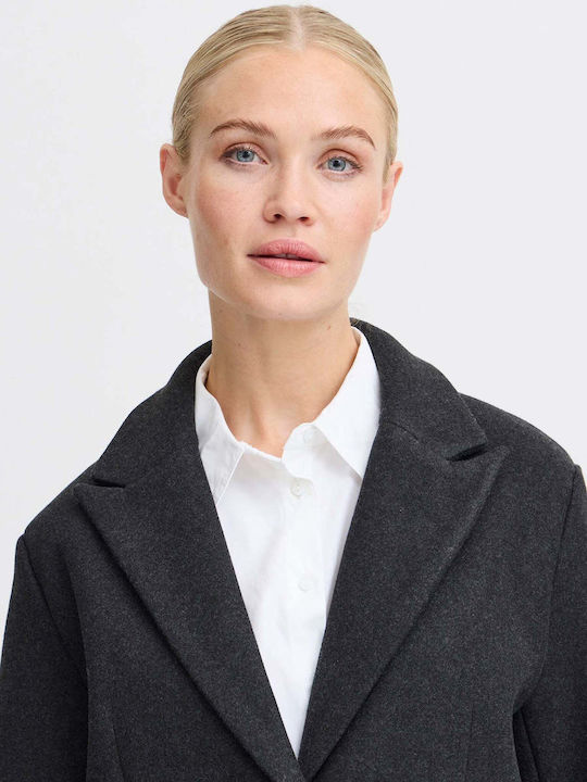 B.Younq Women's Coat Anthracite Grey