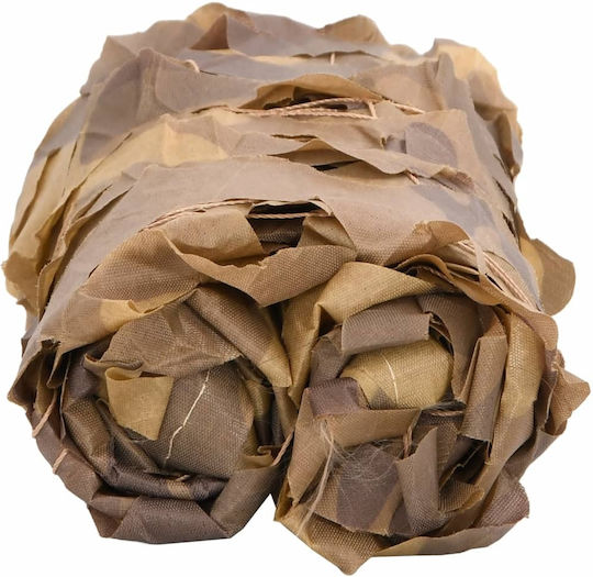vidaXL Plasă de camuflaj Bej 1.44x4.12m