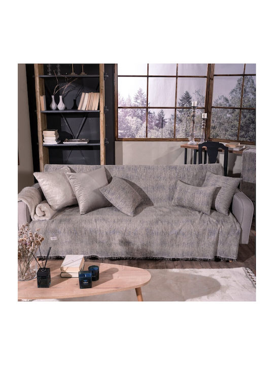 Teoran Teoran Dreisitzer-Sofa Wurf Chenille 180x300cm