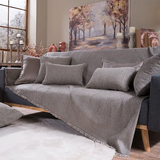 Teoran Kingston Ριχτάρι Πολυθρόνας Chenille 180x150εκ. 03
