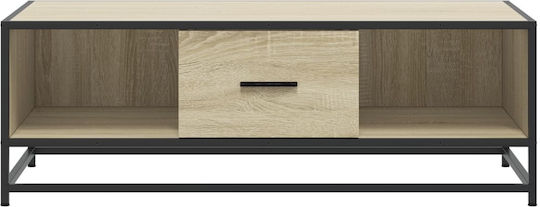 Rectangular Central Wooden Coffee Table Sonoma Oak M100xW57xH35cm