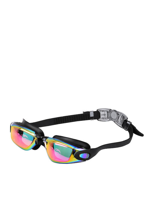 Jokomisiada Schwimmbrille Erwachsene mit Antibeschlaggläsern Schwarz