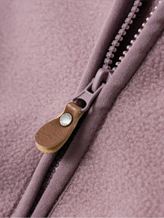 Kids Cardigan Fleece with Hood Rotten Apple, purple