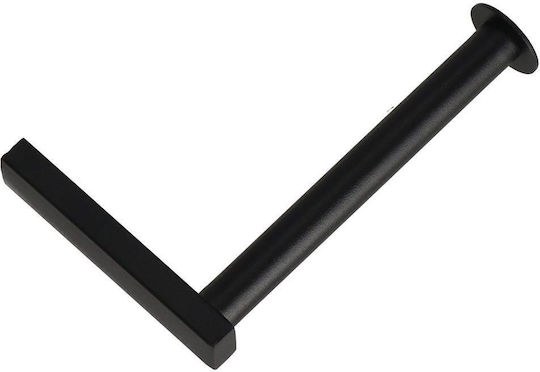 Suport de hârtie igienică din oțel cu sertar de depozitare, sistem de montare inclus, 22cm, negru bej