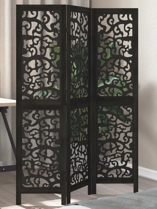 vidaXL Decorative Room Divider Wooden with 3 Panels 105x160cm