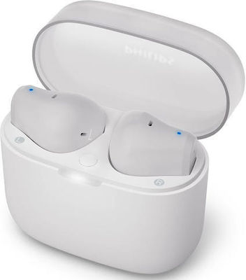 Philips TAT2139 Earbud Bluetooth Handsfree Ακουστικά με Αντοχή στον Ιδρώτα και Θήκη Φόρτισης Λευκά