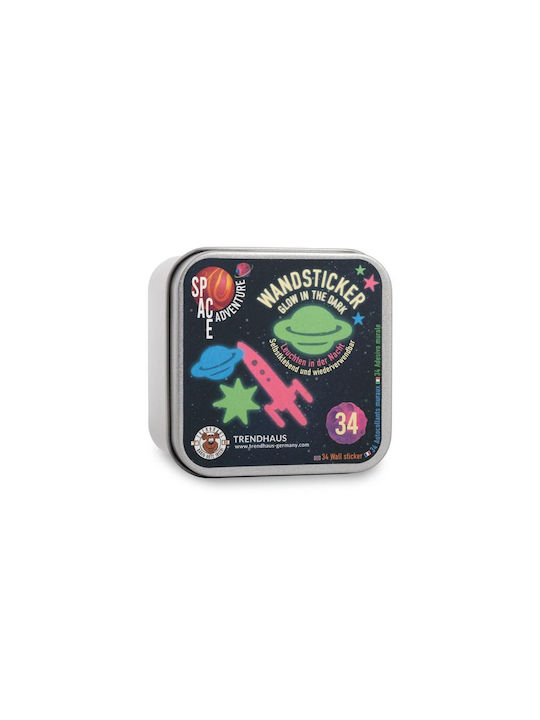 Trendhaus Kinder Wandsticker Wand Leuchtend 6.5x6.5cm