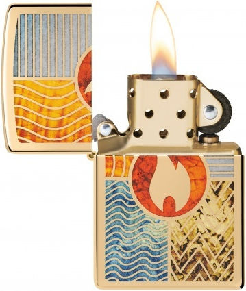 Zippo Four Windproof Plasma Lighters in Bronze Color