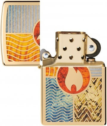 Zippo Four Windproof Plasma Lighters in Bronze Color