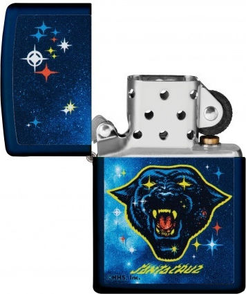 Zippo Santa Cruz Αντιανεμικός Αναπτήρας Φλόγας σε Μπλε χρώμα