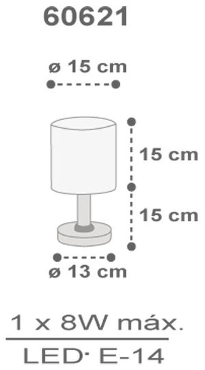 Ango Led Kids Table Lamp Touch Transparent 30x16x16cm