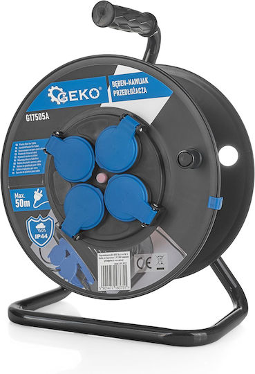 Geko G17505a Extension Cord Reel Without Cable 50 M Capacity