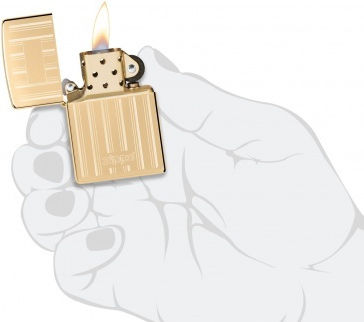 Zippo Logo Brichetă Flacără În Culoare Aurie