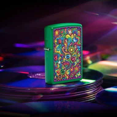 Zippo Lighter Flame Windproof in Green color