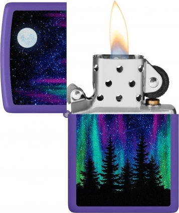 Zippo Lights Αντιανεμικός Αναπτήρας Φλόγας σε Μωβ χρώμα