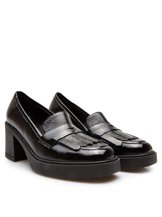 Labrini Patent Leather Black Heels