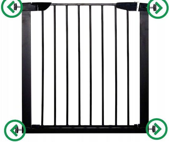 Safety Gate Stairs Adjustable 103-110 Cm Steel Black