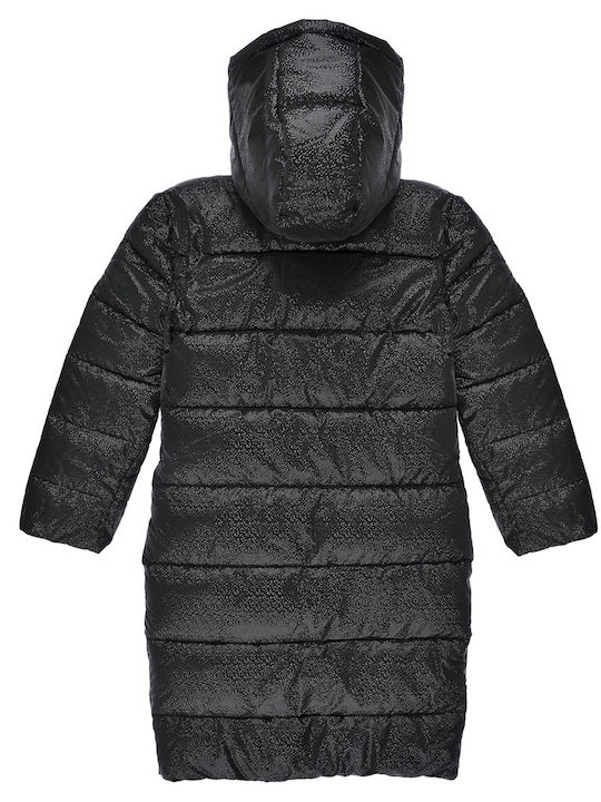 Geci Pentru Copii Casual Lung cu Glugă Negru