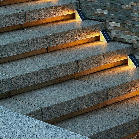 Set 2 Solar-LED-Lampen UBX Treppen-Dämmerungssensor IP67 0,3 W 8x8x5,5 cm Schwarz