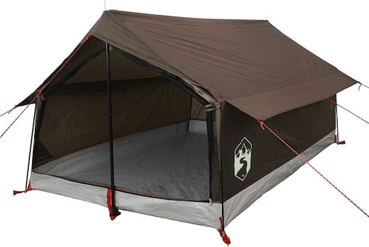 vidaXL Campingzelt Hütte Braun für 2 Personen 200x124x98cm