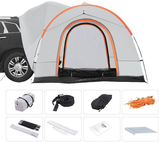 Vevor Camping Tent Tunnel Car Grey with Double Cloth 3 Seasons for 8 People 240x240x230cm