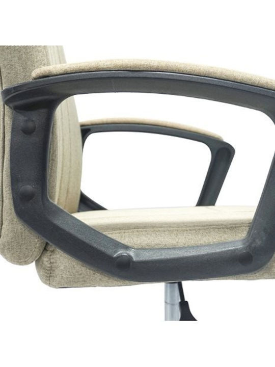 Nimble Reclining Office Chair with Fixed Arms Beige HomeMarkt