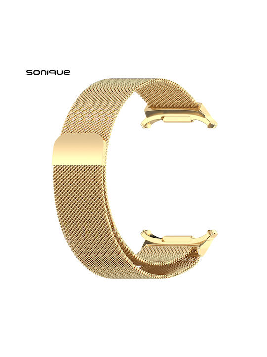 Stainless Steel Milanese Classic Sonique Strap for Samsung Galaxy Watch 7 Ultra 47mm Gold 5210312045223