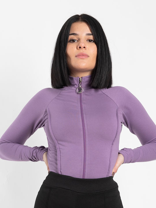 Niccy Long Sleeve Bodysuit Regular Fit Fuchsia