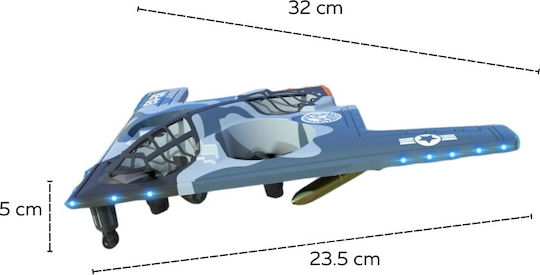 Iuni E0-26 Дистанционно Управляем Самолет Стелт Бомбардировач 360° Акробатика Гироскоп Устойчив на Удари LED Светлини Син