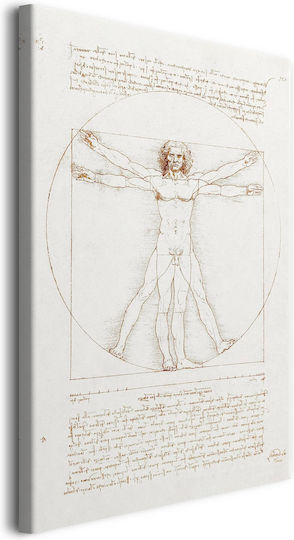Canvas Painting Reproduction Leonardo Da Vinci Vitruvian Man 80x120