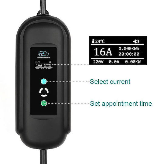 Andaiic Portable 3.5kW Charging Station with Built-in Cable Type 2