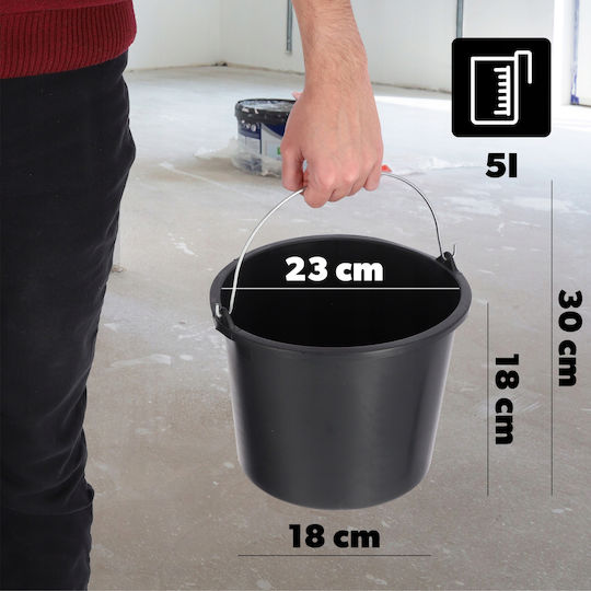 Kadax Construction Bucket Handle Plastic Round 5l