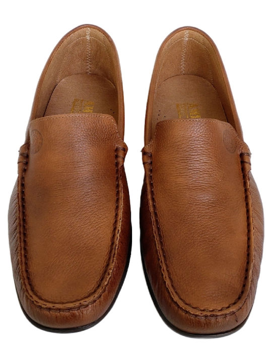 America Men's Leather Loafers Tabac Brown